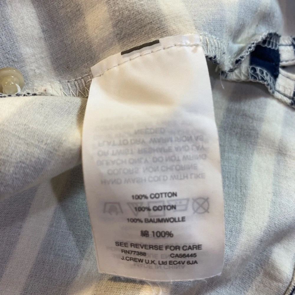 J.Crew Relaxed Striped Top Long Puff Sleeve